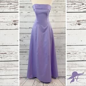 Lavender strapless formal prom dress purple folded